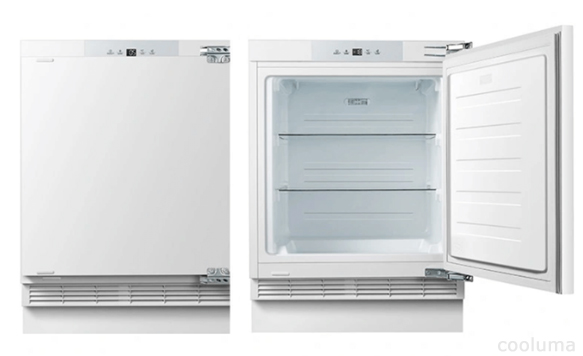 white mini fridge