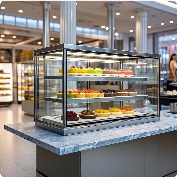 Desktop cake display cabinet
