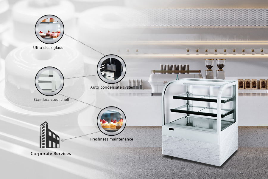 White cake cabinet