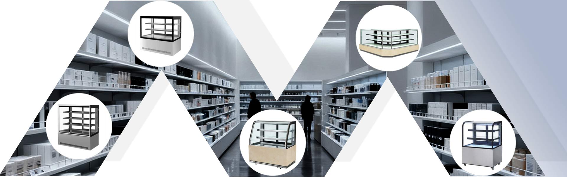 Commercial cake refrigeration display cabinet