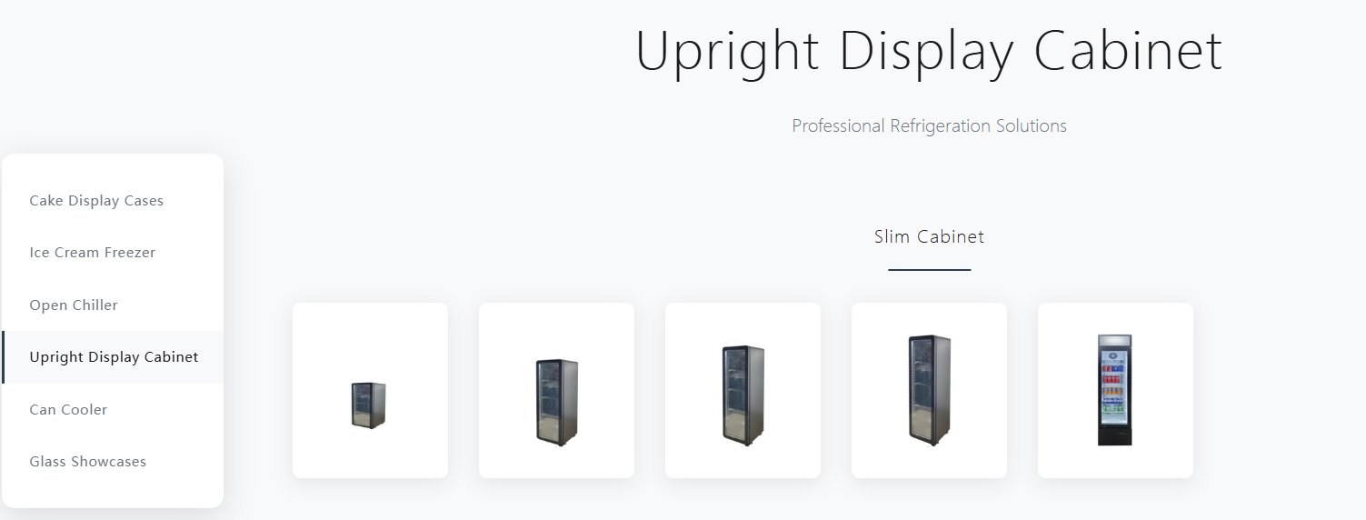 Slim display cooler series