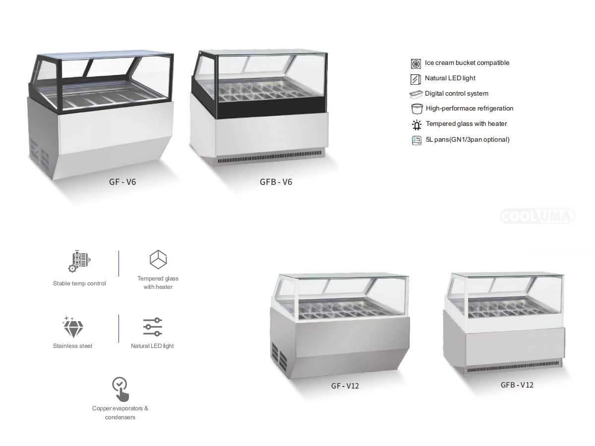 Commercial Gelato display freezer for saler