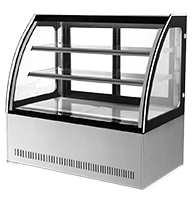 CC2 2 shelves Freestanding Cake Display Fridges with Curved Glass