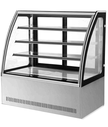 Freestanding Curved Glass Display Cake Refrigerators for Cake