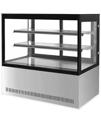 2 tier Glass Cake Shop Freezer for Displaying Cake Bakery