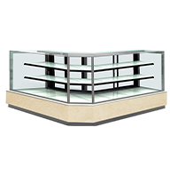 Right Angle Corner Cake Display Cabinet with Refrigeration