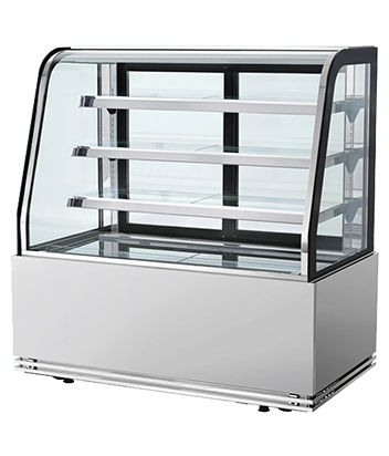 Freestanding Curved Glass Display Cake Chillers for Cake