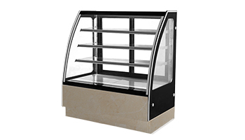 3 shelves Glass Cake Display Chiller with Curved Glass