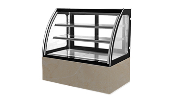 2 shelves Freestanding Cake Display Fridges with Curved Glass