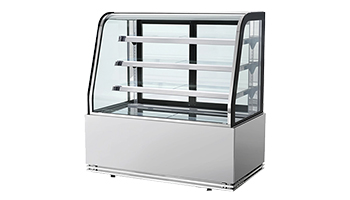 3 shelves Freestanding Cake Chillers with Curved Glass