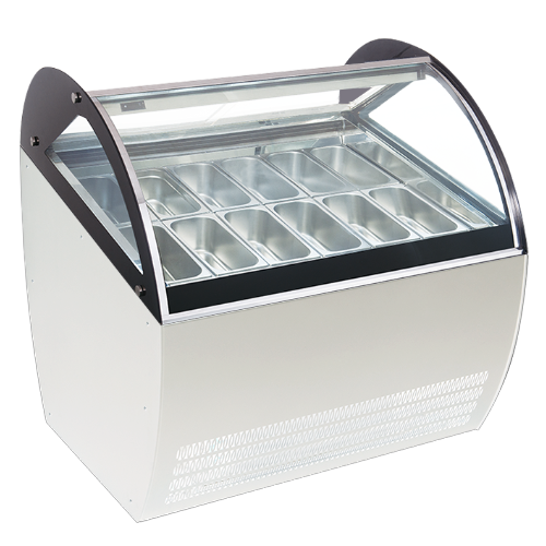 Deep Frozen Ice Cream Gelato Refrigerator Showcase with Tub Top