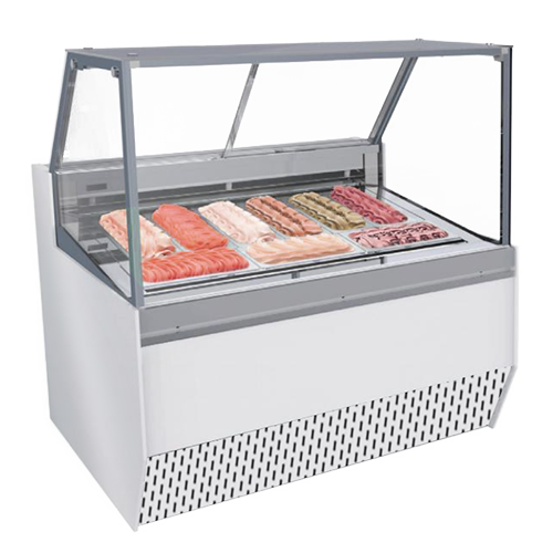 Business Use 10 Tub Ice Cream Gelato Retailing Fridge