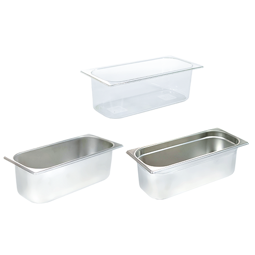 1/3 Size 4 Inch Deep, NSF Commercial 18/8 Stainless Steel Gelato Table Pan