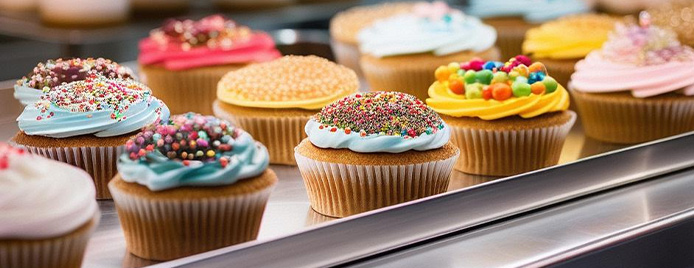 4 sided glass cake display refrigerator