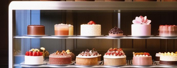 desktop cake display showcases