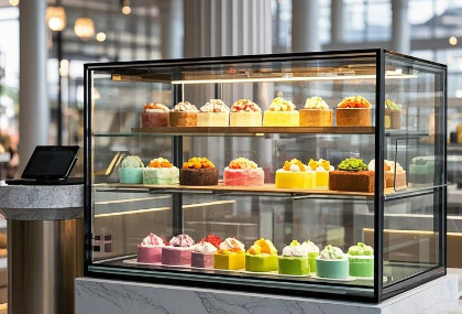 glass cake cabinets