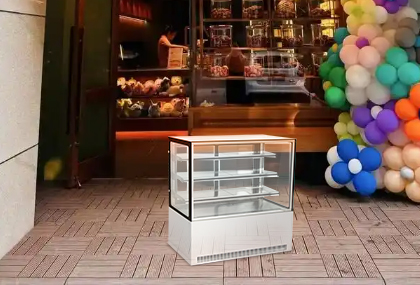 Store right-angled cake display cabinet