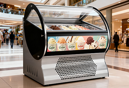 Curved Gelato Display Cabinet