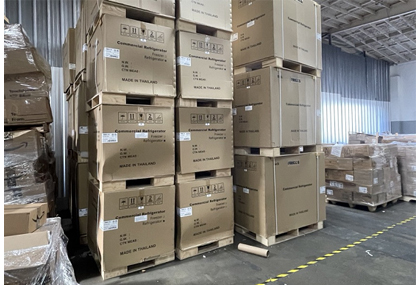 Packaged parcels ready for export