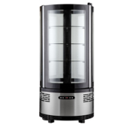 round all glass cake display fridge chiller